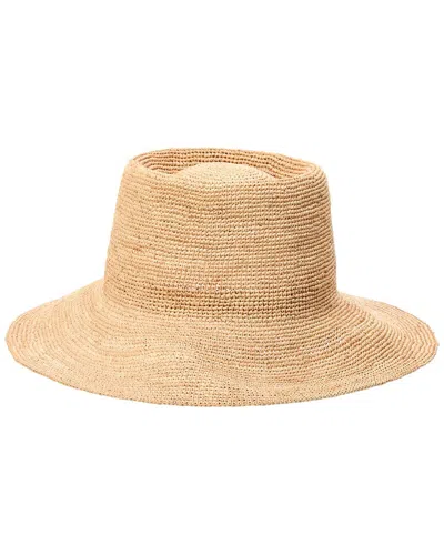 Shop Bruno Magli Crochet Straw Bucket Hat In Brown