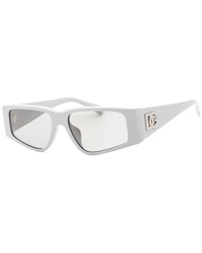 Shop Dolce & Gabbana Unisex Dg4453f 55mm Sunglasses In Grey