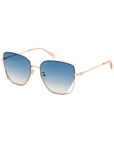 Shop Moschino Women's Mos103/f/s 59mm Sunglasses In Gold