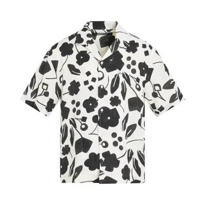 Shop Jacquemus Jean Cubic Flower Print Short Sleeve Shirt