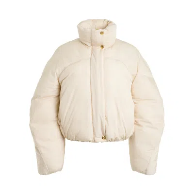 Jacquemus La Doudoune Courte Caraco Down Jacket In Neutral
