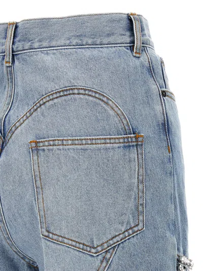 Shop Area Jeans 'crystal Slit' In Blue