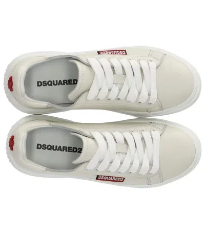 Shop Dsquared2 Bumber Cream Sneaker In Beige