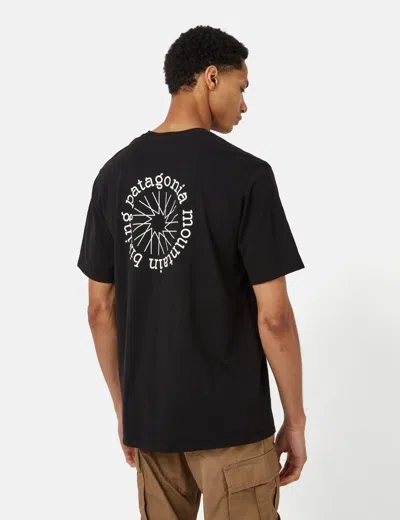 Shop Patagonia Spoke Stencil Responsibili-tee T-shirt In Black