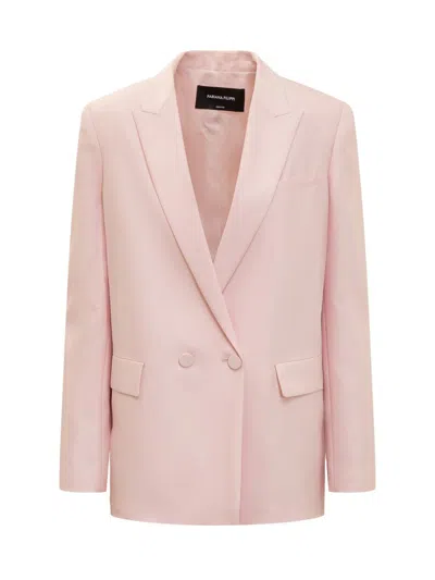 Shop Fabiana Filippi Radzmir Wool And Silk Blazer In Pink