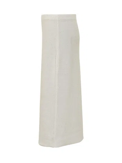 Shop Fabiana Filippi Sequins Skirt In White