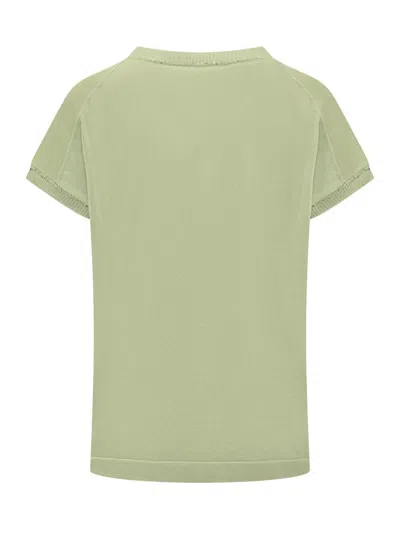 Shop Fabiana Filippi T-shirt Sequins In Green