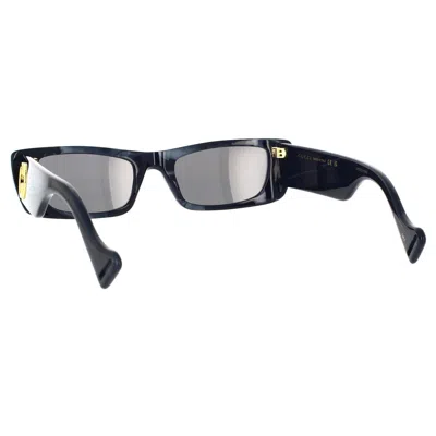 Gucci Black Interlocking G Rectangular Sunglasses In Gray