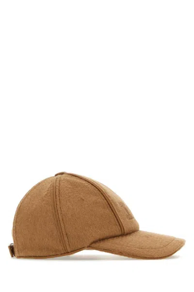 Shop Max Mara Hats And Headbands In Camel