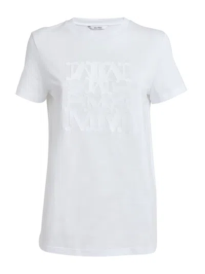 Shop Max Mara Maxmara Taverna Logo T-shirt White