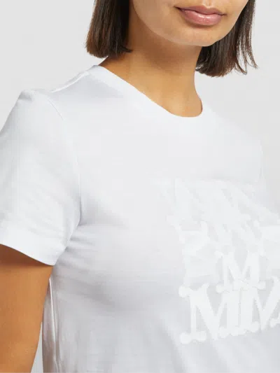 Shop Max Mara Maxmara Taverna Logo T-shirt White