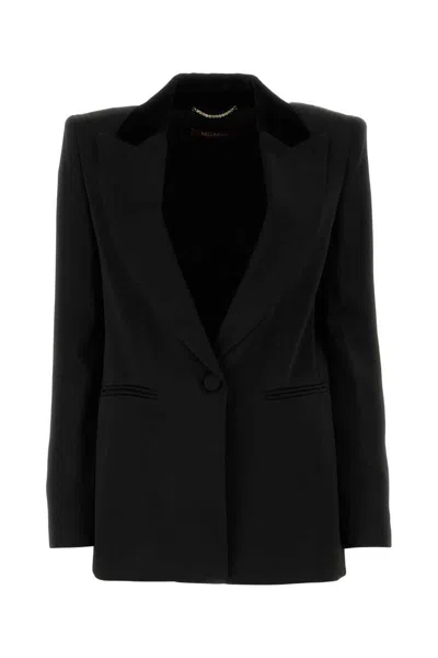 Shop St Elegante Jackets And Vests In Black