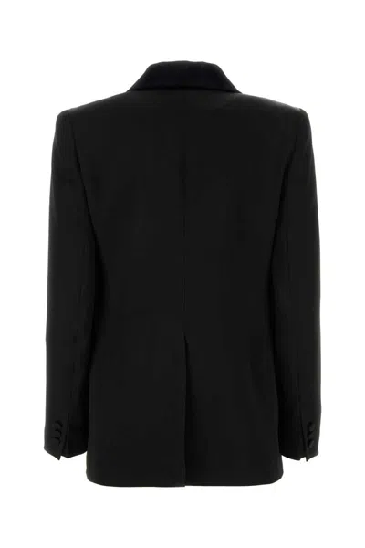 Shop St Elegante Jackets And Vests In Black