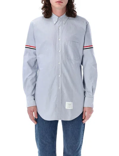 Shop Thom Browne Classic Long Sleeves Button Down Shirt In Blue