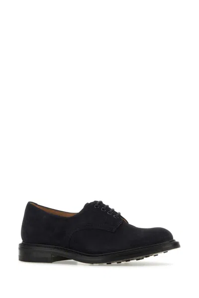 Tricker's Midnight Blue Suede Daniel Lace-up Shoes