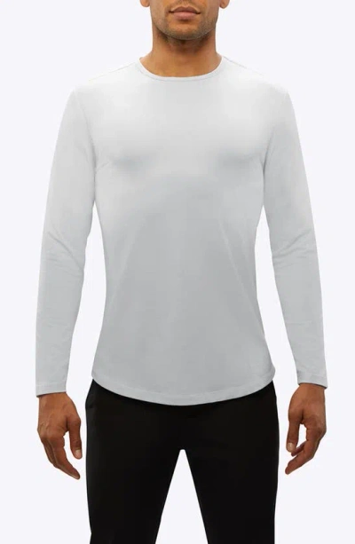 Shop Cuts Ao Curved Hem Long Sleeve T-shirt In Ice