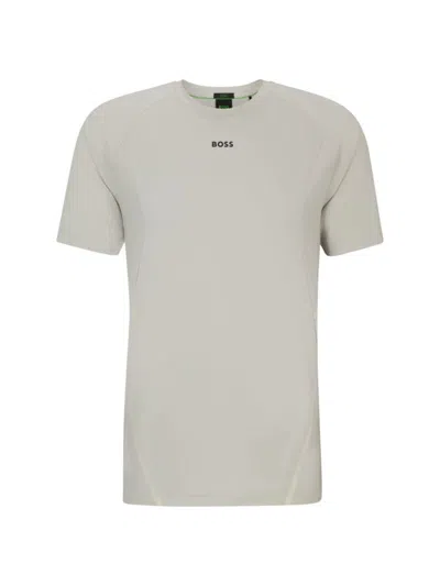 Shop Hugo Boss Men's Super-stretch Slim-fit T-shirt In Beige