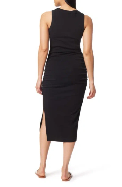 Shop C&c California C & C California Frances Cotton Blend Rib Body-con Dress In Black Night
