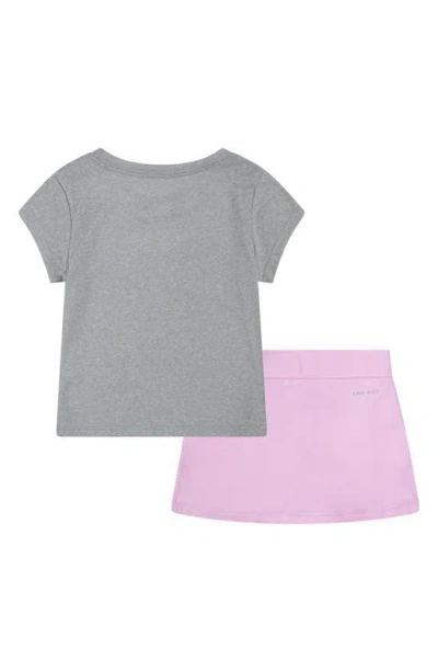 Shop Nike Kids' Dri-fit Scooter T-shirt & Shorts Set In Pink Rise