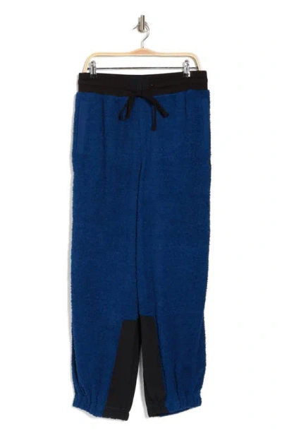 Shop Fp Movement Cuddle Up Fleece Tie Waist Pants In Blue