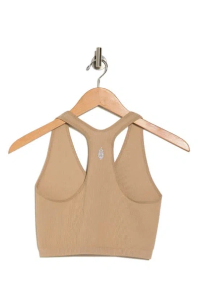 Shop Fp Movement Free Throw Crop Tank In Taupe