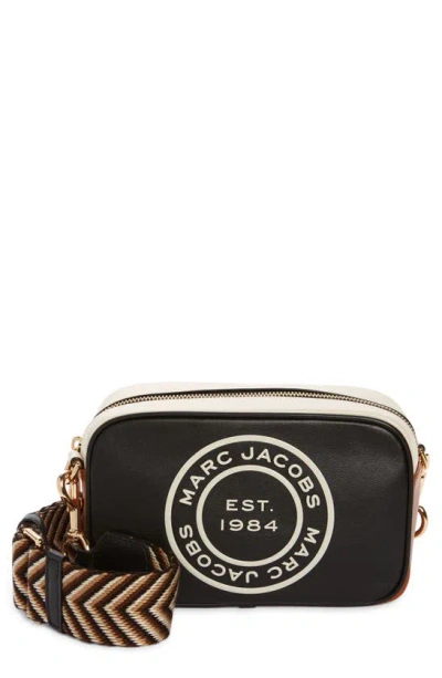 Shop Marc Jacobs Flash Leather Camera Crossbody Bag<br /> In Black Multi