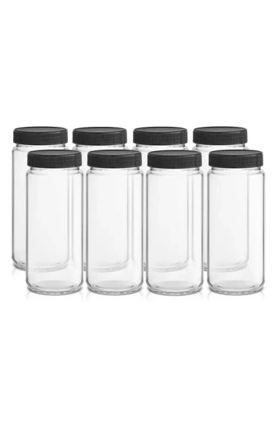 Joyjolt Set Of 6 Reusable Glass Beverage Bottles In Clear