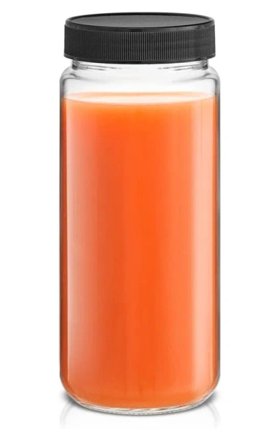 Joyjolt Set Of 6 Reusable Glass Beverage Bottles In Clear