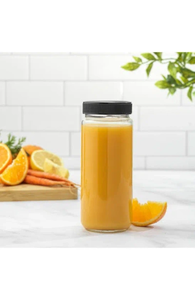 Joyjolt Set Of 6 Reusable Glass Beverage Bottles In Clear