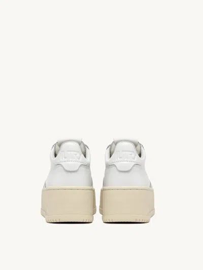 Shop Autry Platform Low Sneakers In White Leather