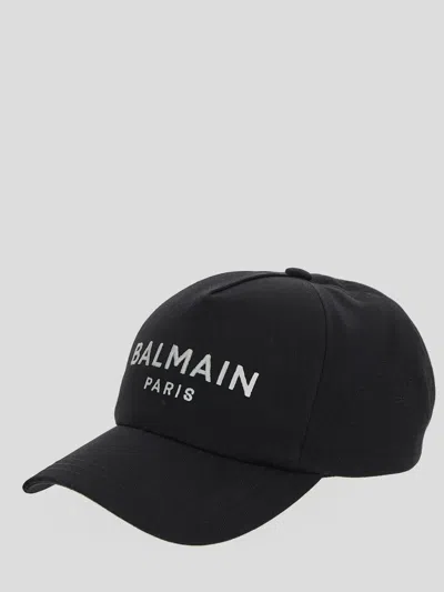 Shop Balmain Hats In Noirblanc