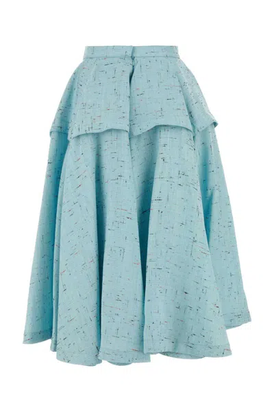 Shop Bottega Veneta Skirts In Blue