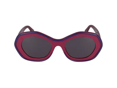 Shop Marni Eyewear Geometric Frame Sunglasses In Red
