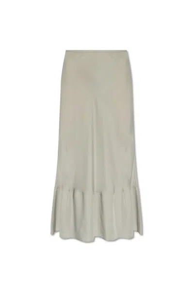 Shop Lemaire Flared Maxi Skirt In Grey