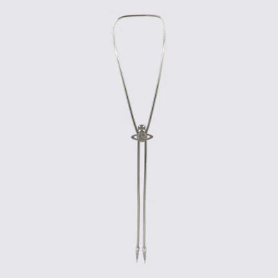 Shop Vivienne Westwood Embellished Necklace In Silver