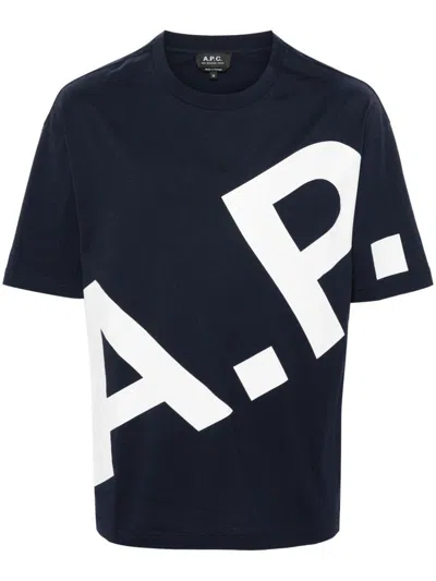 Shop Apc A.p.c.  T-shirts And Polos Blue