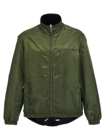 Alexander Mcqueen Graffiti Reversible Jacket In Green