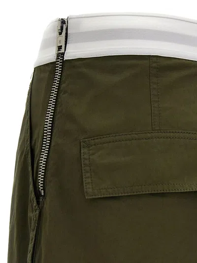Shop Alexander Wang Cargo Shorts In Military Green