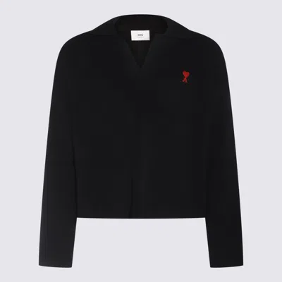 Shop Ami Alexandre Mattiussi Ami Paris Black Cotton Sweatshirt