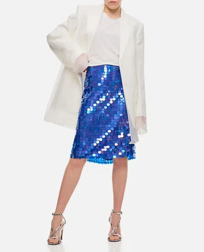 Shop Saks Potts Marna Sequin Midi Skirt In Blue