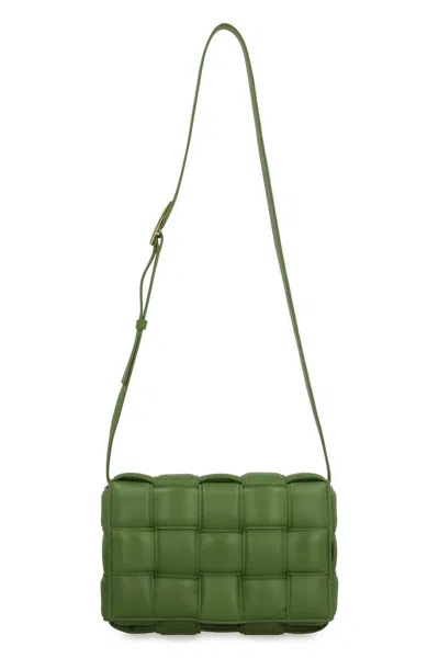 Shop Bottega Veneta Padded Cassette Crossbody Bag In Green
