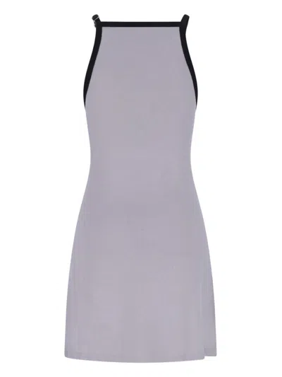 Shop Courrèges Dress With Logo In Grey