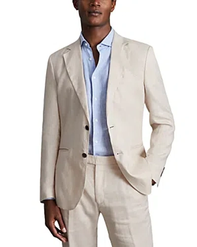 Shop Reiss Kin Linen Slim Fit Suit Jacket In Stone