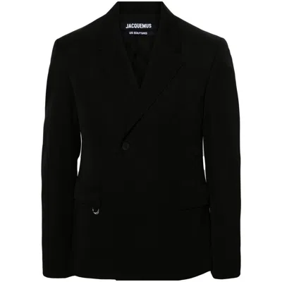 Shop Jacquemus La Veste Melo Blazer Jacket In Black