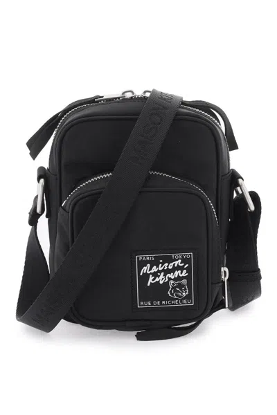 Shop Maison Kitsuné Maison Kitsune 's Crossbody Bag In Black