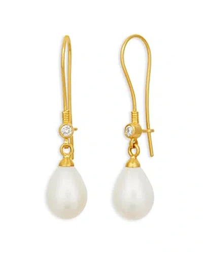 Shop Gurhan 24k & 18k Yellow Gold Oyster Pearl (13x10mm) & Diamond Teardrop Earrings