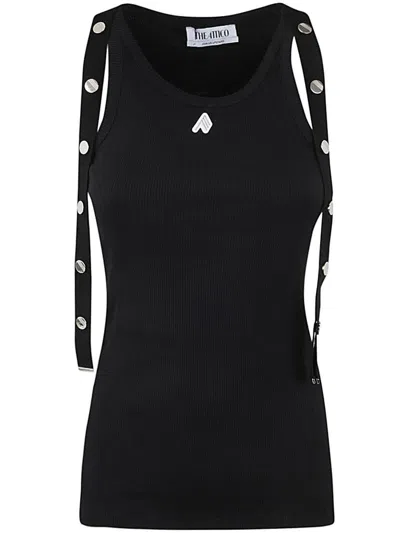 Shop Attico The  Ribbed Tank Top Clothing In Black