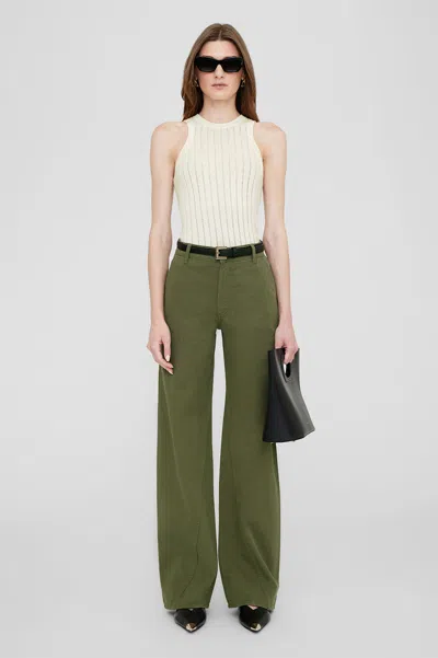 Shop Anine Bing Briley Pant In Army Green