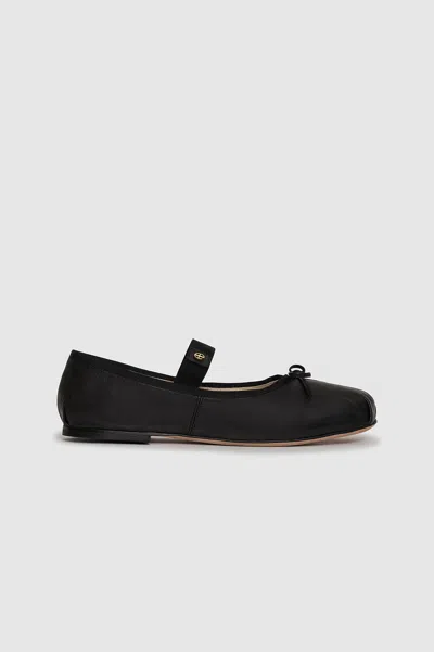 Anine Bing Black Jolie Ballerina Flats In Black