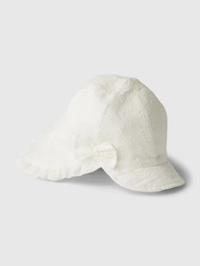 Shop Gap Toddler Eyelet Hat In Off White